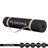 PLEXOPIA Yoga Mat for Women and Men with Carry Strap, EVA Material Extra Thick Exercise 4mm mat for Workout Yoga Fitness Pilates and Meditation, Anti Tear Anti Slip For Home & Gym Use 4mm Thickness Black Color